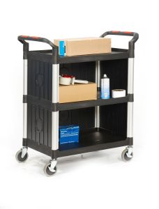 ProPlaz 3 Shelf Trolley With Plastic Sides