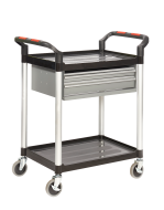 ProPlaz 3 Shelf Trolley With 2 Steel Drawers