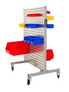 Double Sided Louvre Trolley With Bins (A)